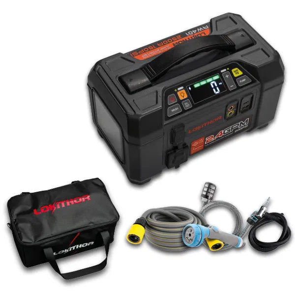 BUNDLE - 5 in 1 Jump Starter, Air Compressor & Pressure Washer with Storage Bag