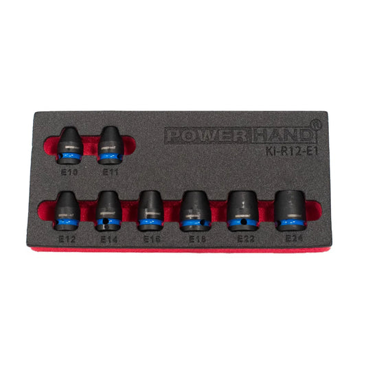 POWERHAND 8Pc 1/2" E-Torx Impact Socket Set