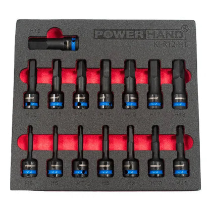 POWERHAND 1/2" Hex Impact Socket Set (H5 - H19)