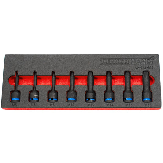 POWERHAND 8Pc 1/2" Spline Impact Socket Set