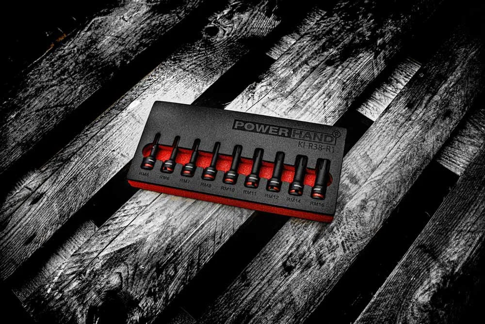 POWERHAND 9Pc 3/8" Ribe Impact Socket Set