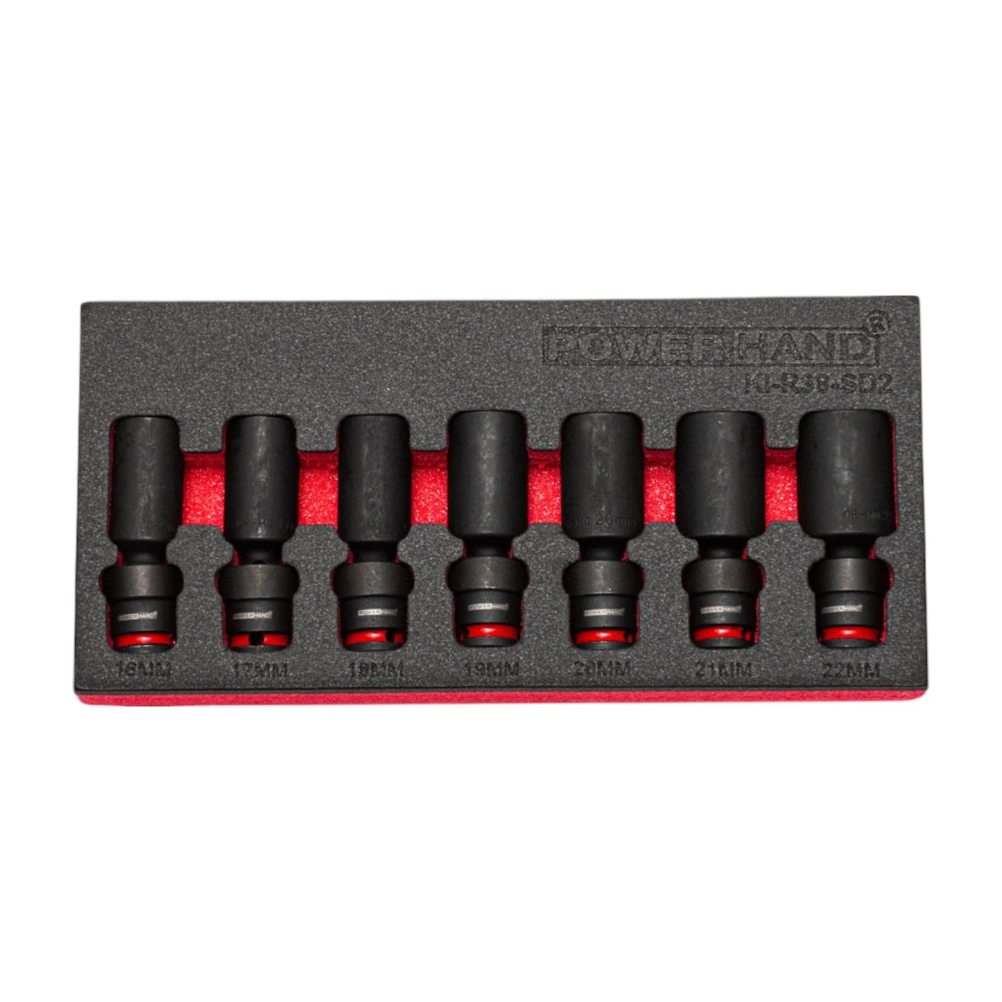 POWERHAND 8Pc 3/8" Deep Swivel Impact Socket Set (16mm - 22mm)