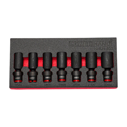 POWERHAND 8Pc 3/8" Deep Swivel Impact Socket Set (16mm - 22mm)