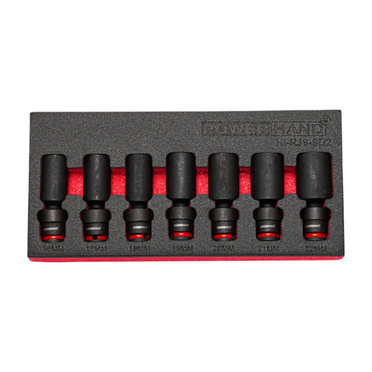 POWERHAND 8Pc 3/8" Deep Swivel Impact Socket Set (16mm - 22mm)