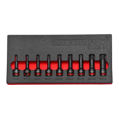 POWERHAND 9Pc 3/8" Ribe Impact Socket Set