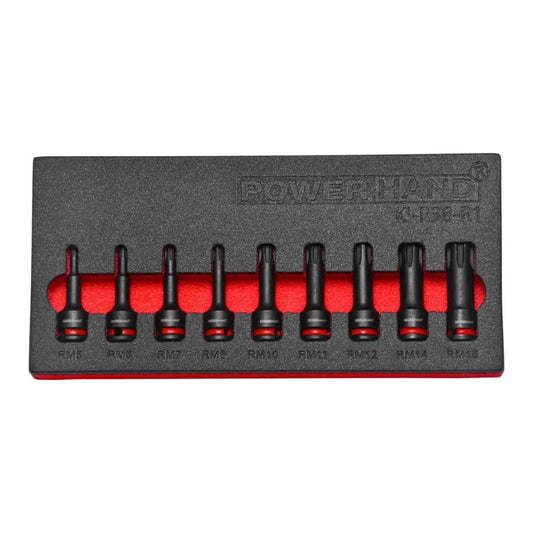 POWERHAND 9Pc 3/8" Ribe Impact Socket Set