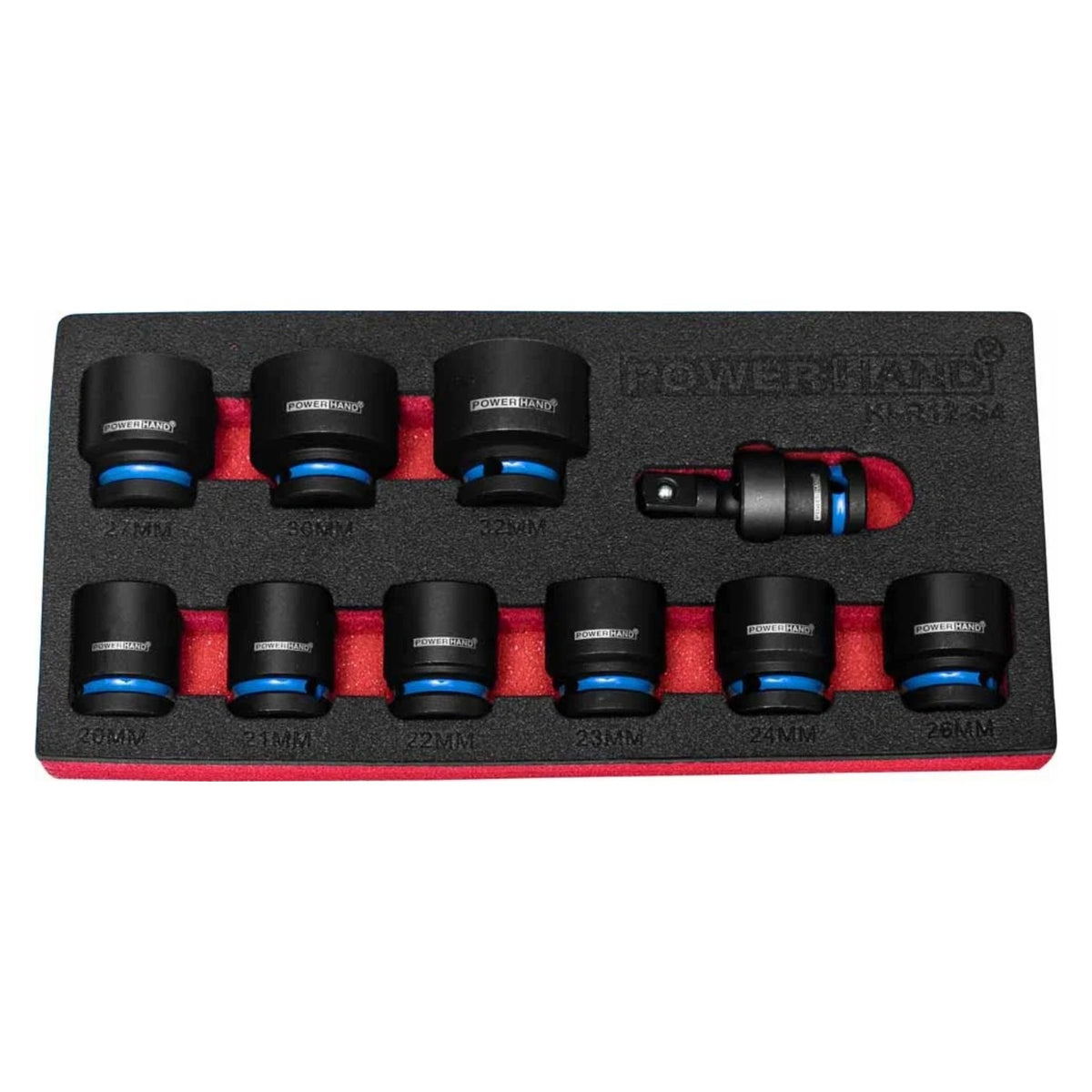 POWERHAND 1/2" 12Pt Shallow Impact Socket Set 20-32mm