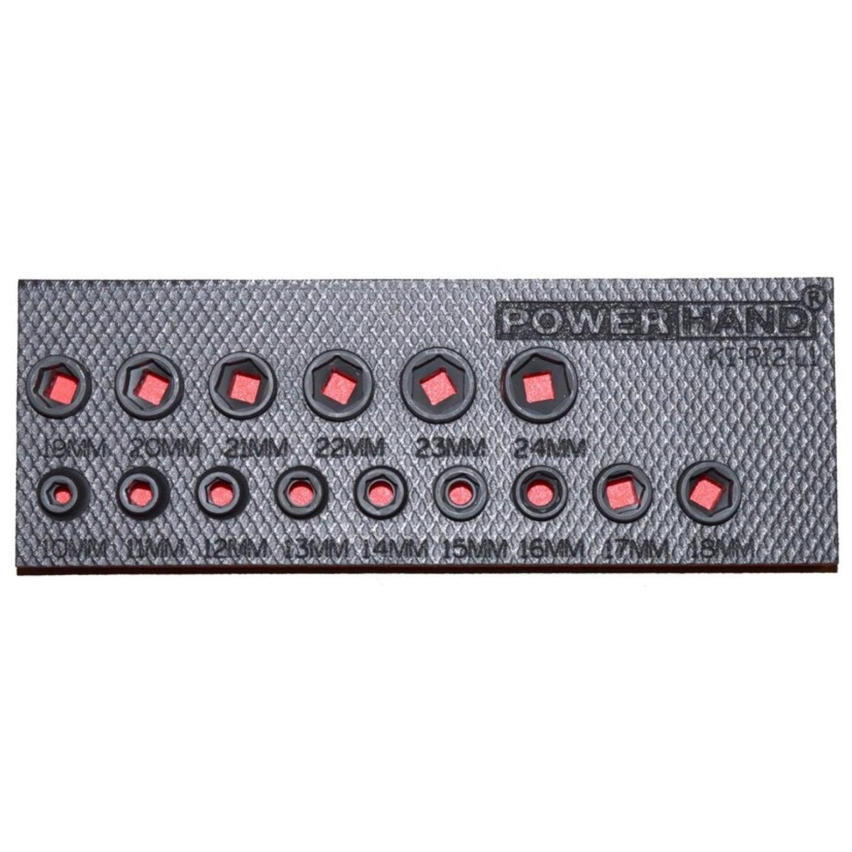 POWERHAND 1-2" Low Profile Impact Socket Rail 10-24mm