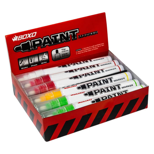 BOXO 12Pc Paint Markers Display Pack