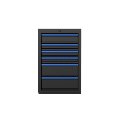 BOXO PRO Matte Half Height 6 Drawer Cabinet - Various Trim Colours Available