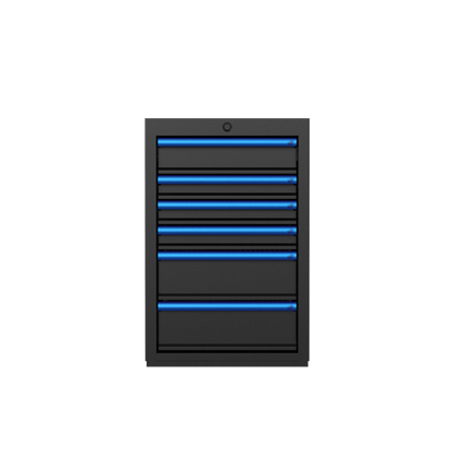 BOXO PRO Matte Half Height 6 Drawer Cabinet - Various Trim Colours Available