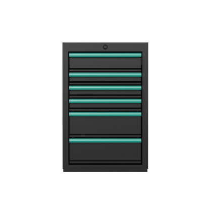 BOXO PRO Matte Half Height 6 Drawer Cabinet - Various Trim Colours Available