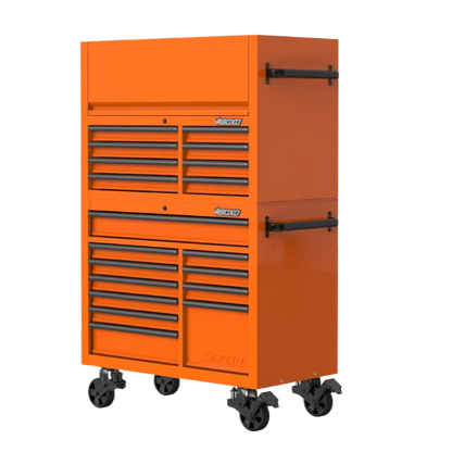 BOXO 45" Papaya Orange 19-Drawer Toolbox Stack (Limited Edition)