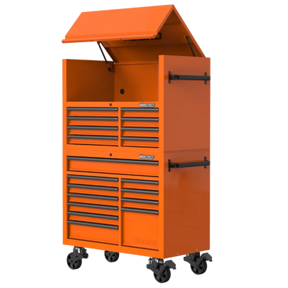 BOXO 45" Papaya Orange 19-Drawer Toolbox Stack (Limited Edition)