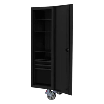 BOXO Full Height Black Side Locker with 4 Shelves & 3 Drawers
