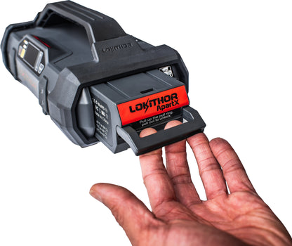 LOKITHOR 4-in-1 Jump Starter & Air Compressor with Interchangeable Battery Technology