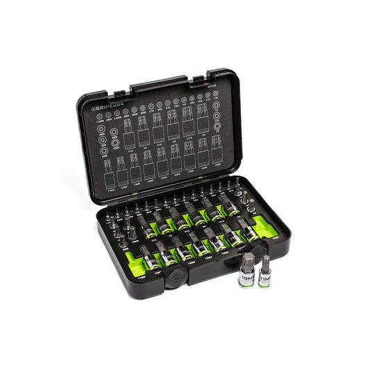 GripEdge 38Pc 1/4", 3/8" & 1/2" Metric & SAE Hex Bit Master Set