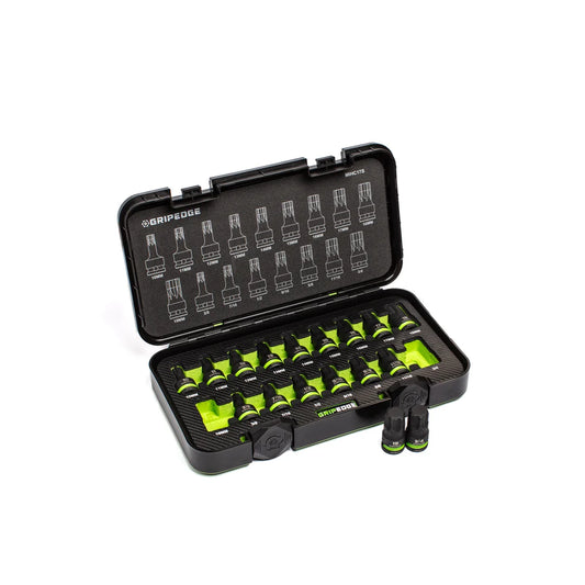 GripEdge 17Pc 1/2" Impact Metric & SAE Hex Set