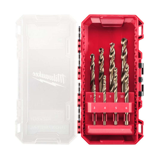 8pc HSS-G Red Cobalt Metal Drill Bit