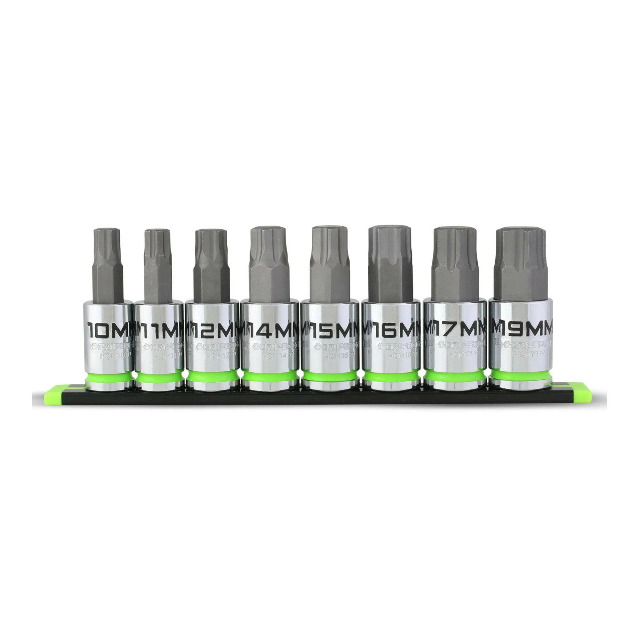 GripEdge 8pc 1/2Dr RPT Hex Bit Socket Set 10-19mm