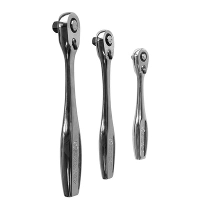 BOXO 3Pc 120T Slim Head Ratchet Set with Push Button Release