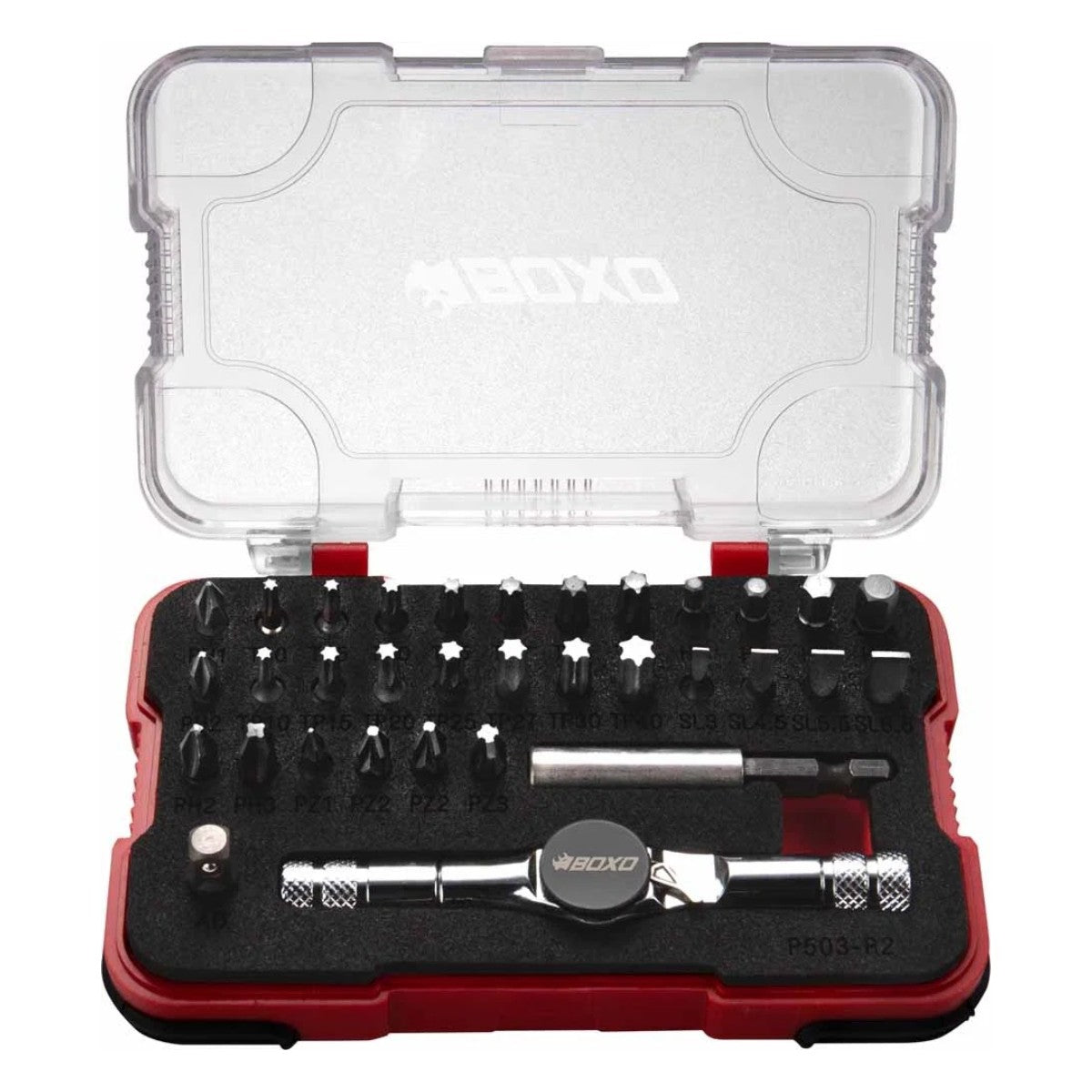 BOXO 33Pc 1/4" Socket Set & Accessories