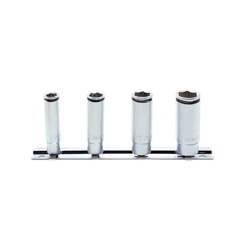 Ko-ken 4Pc 1/4" Deep Nut Grip Socket Set