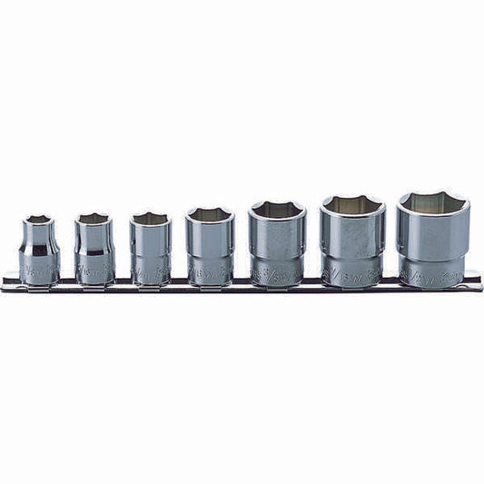Ko-ken Whitworth 7Pc 3/8" 6-pt std Socket Set
