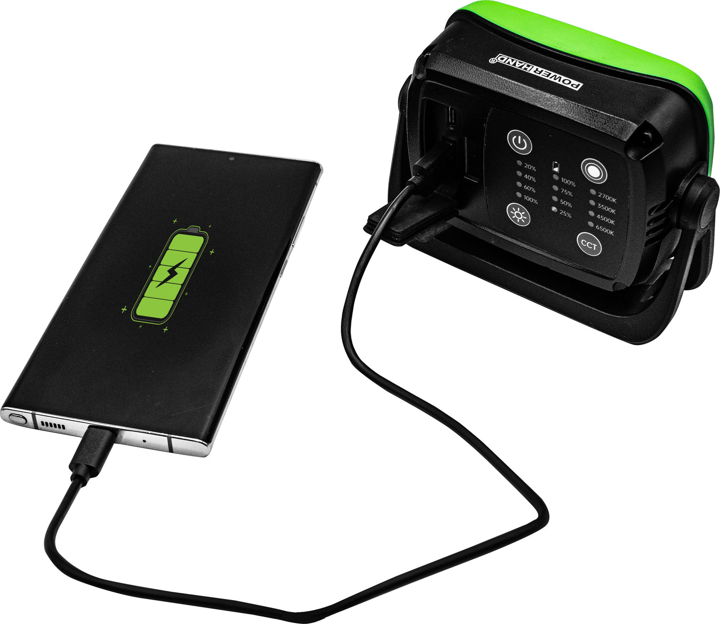 POWERHAND 1500 Lumen Rechargeable Flood Light & Power Bank