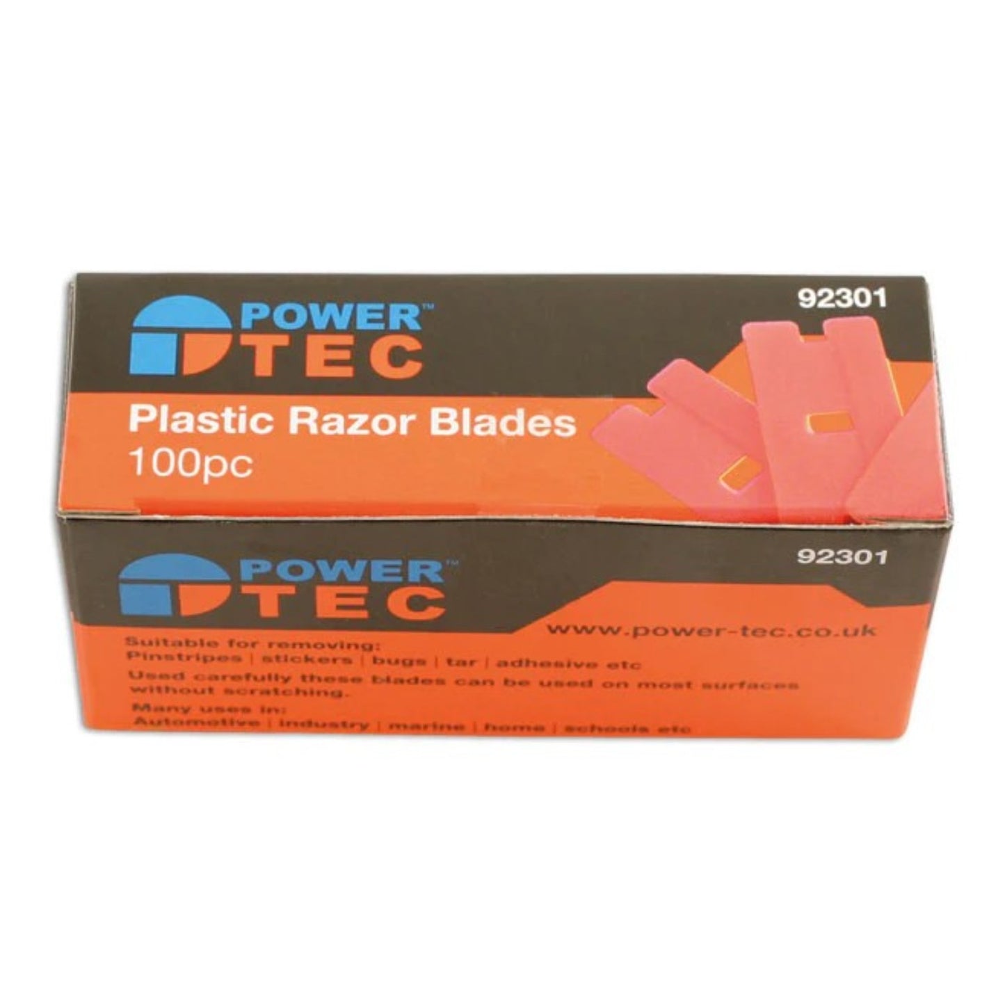 POWER TEC 100Pc Plastic Razor Blades
