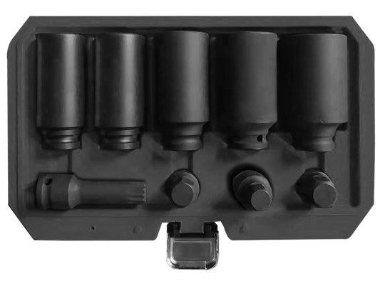 POWERHAND 9Pc 1/2" Hub Impact Socket Set