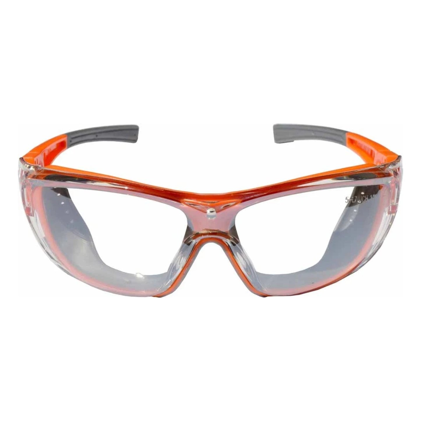 POWERHAND Orange Anti Fog Clear Lens Safety Glasses