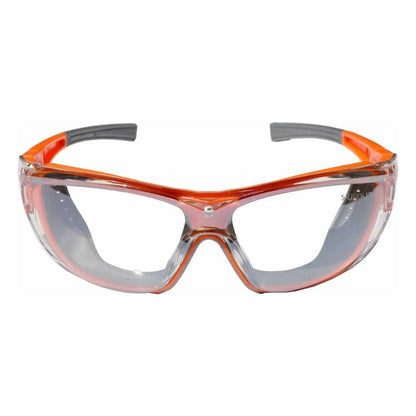 POWERHAND Orange Anti Fog Clear Lens Safety Glasses