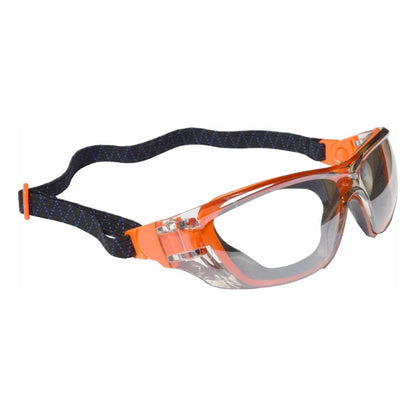 POWERHAND Orange Anti Fog Clear Lens Safety Glasses