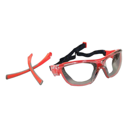 POWERHAND Orange Anti Fog Clear Lens Safety Glasses