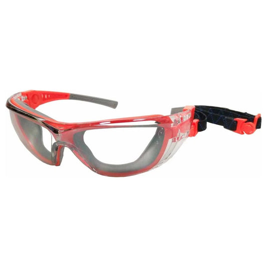 POWERHAND Orange Anti Fog Clear Lens Safety Glasses