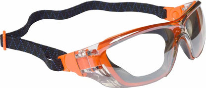 POWERHAND Orange Anti Fog Clear Lens Safety Glasses