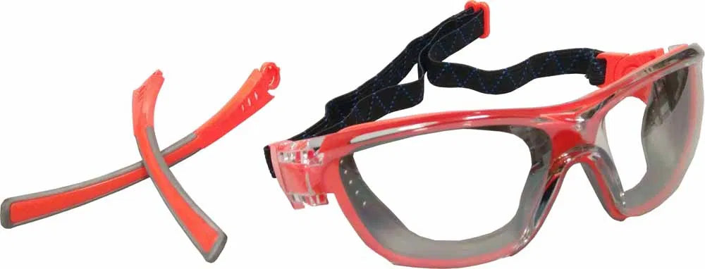 POWERHAND Orange Anti Fog Clear Lens Safety Glasses