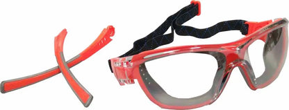 POWERHAND Orange Anti Fog Clear Lens Safety Glasses