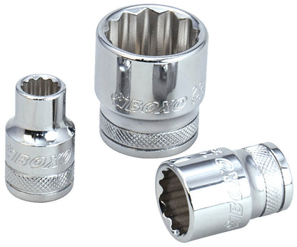 BOXO 3/8" 12PT Sockets (7mm - 21mm)