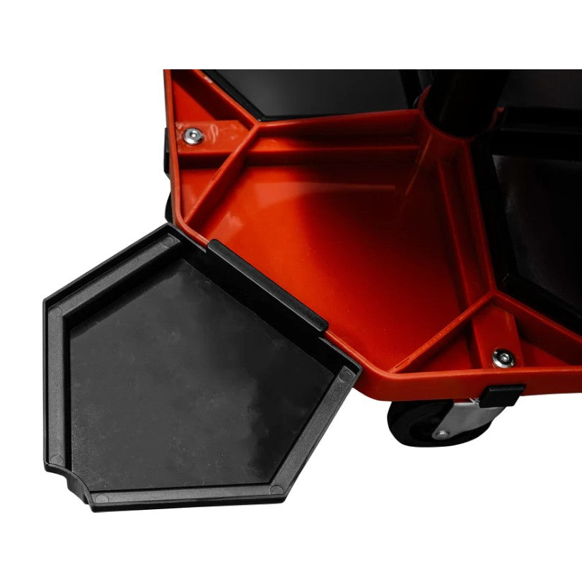 HURRICANE Adjustable Creeper Seat with Magnetic Tool Tray