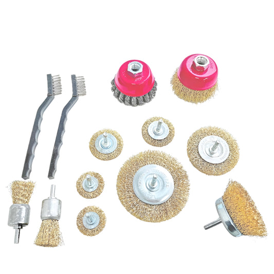 POWERHAND 13Pc Wire Wheel & Cup Brush Kit