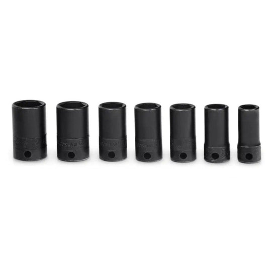 Snap-on 7 pc 3/8" Drive 6-Point SAE Flank Drive® Semi-Deep Impact Socket Set (3/8-3/4")