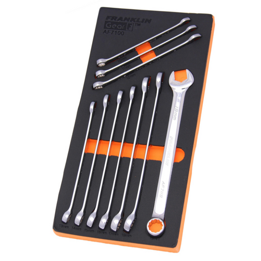 FRANKLIN GearF Grip 4+ 10pc 12pt XL Combination Spanner Set