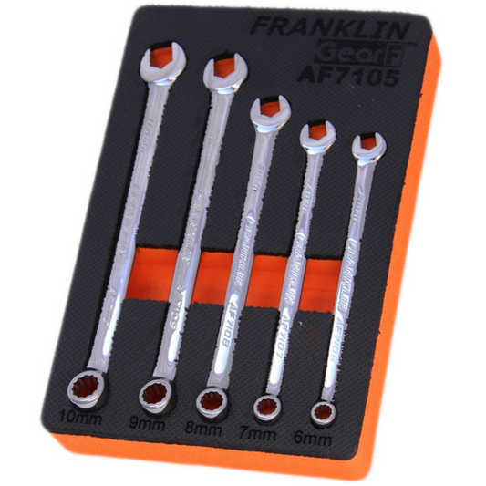 FRANKLIN GearF Grip4+ 5Pc 12pt XL Combination Spanner Set