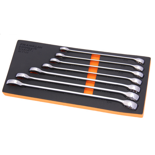FRANKLIN GearF Grip 4+ 7Pc 12pt XL Combination Spanner Set