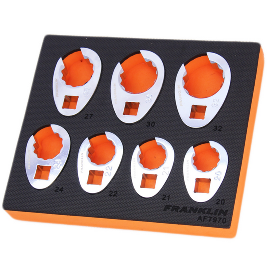 FRANKLIN GearF 7 pce 12pt Crowfoot Wrench Set 1/2" dr
