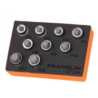 FRANKLIN XF 9Pc Low Profile Hexagon Socket Set 3/8"