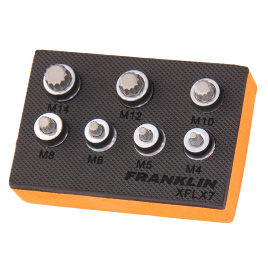 FRANKLIN XF 7Pc Low Profile Spline Set 3/8" dr