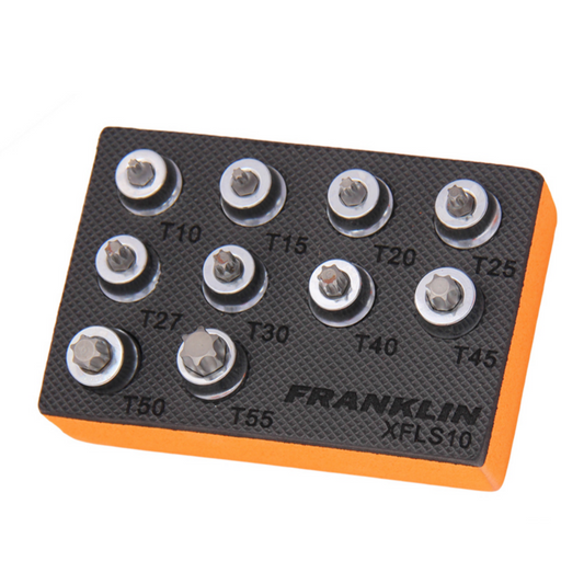 FRANKLIN XF 10Pc Low Profile Star Socket Set 3/8" dr